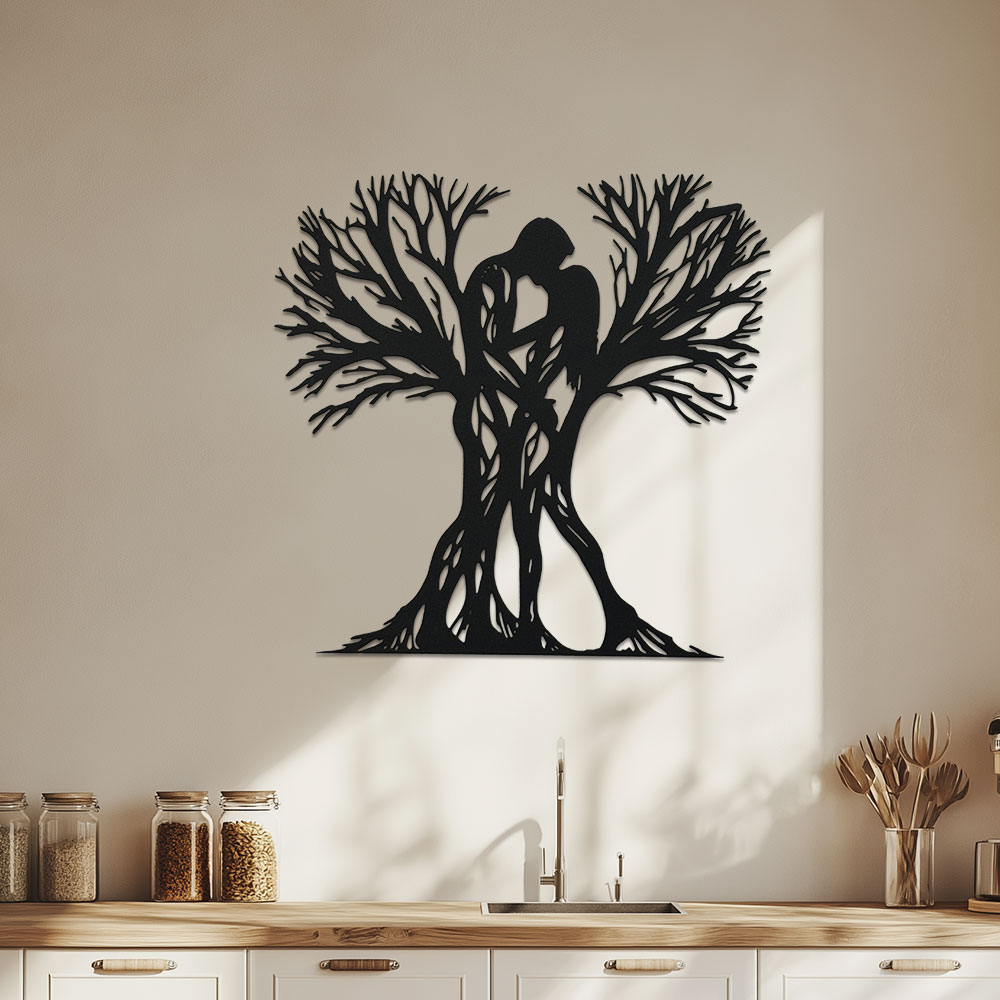 Home Office Room Inspiration - Vintage-geïnspireerde metalen boomsculptuur (1 stuk) -