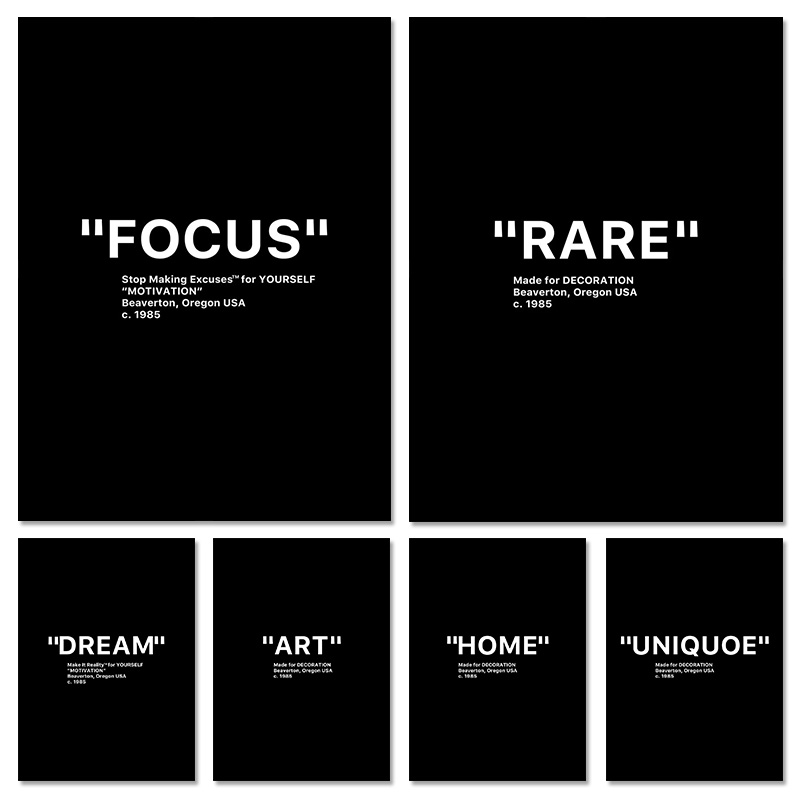 Home Office Room Inspiration - Moderne Hype Zwart-Wit Minimalistische Quotes HD