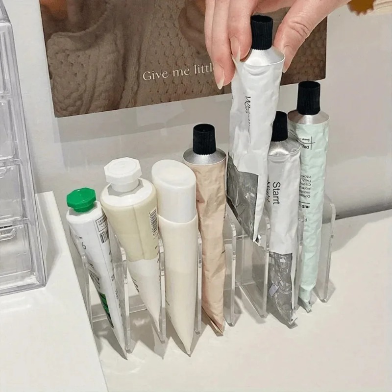 Home Office Work Table - 7-slots transparante plastic cosmetische organizer multifunctionele