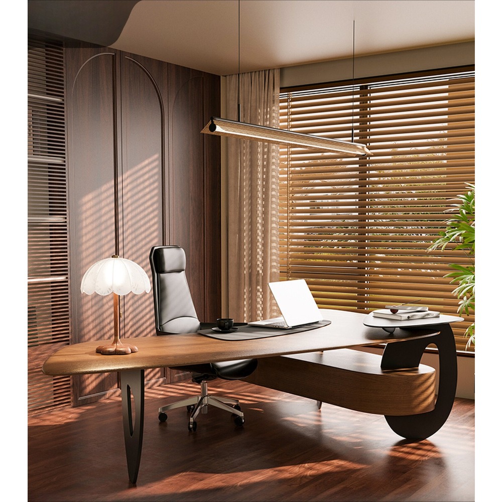 Home Office Work Table - Premium dennenhouten directiebureau grote plaat manager