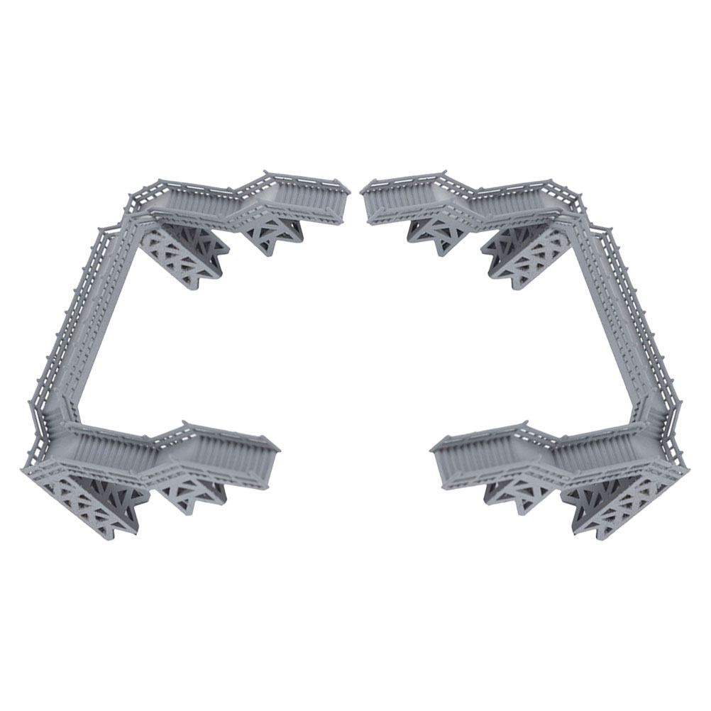 Home Office Layout - 2 stuks 1:87 schaal voetbrug miniatuur