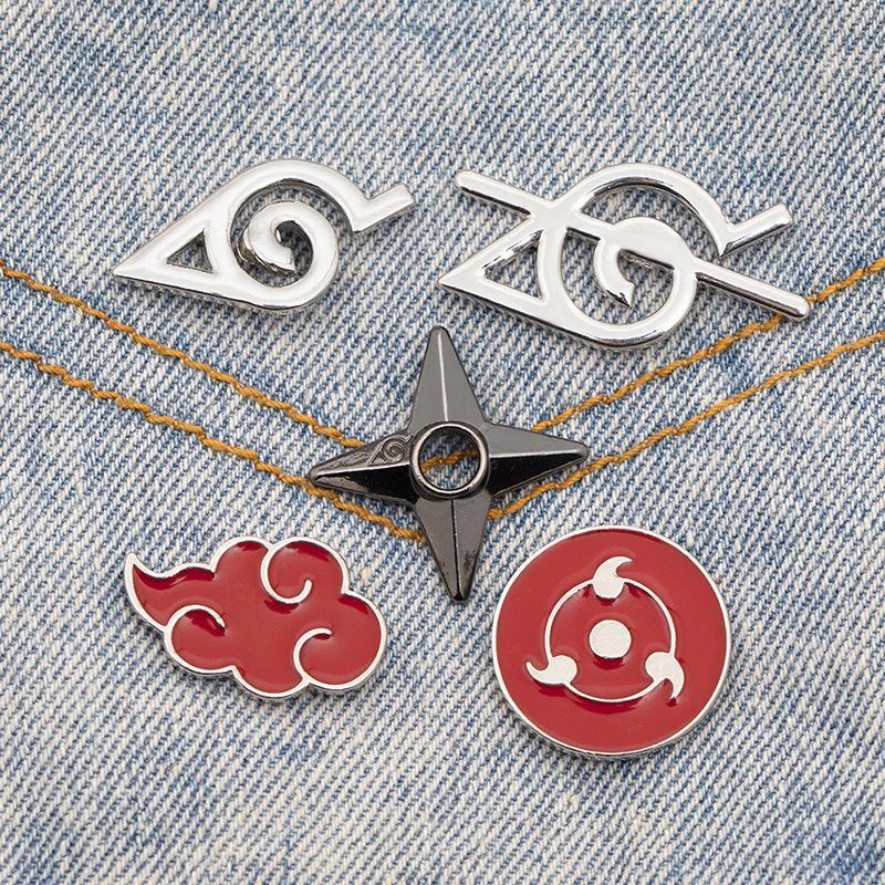 Home Office Or - Naruto Akatsuki Red Cloud Badge Broche