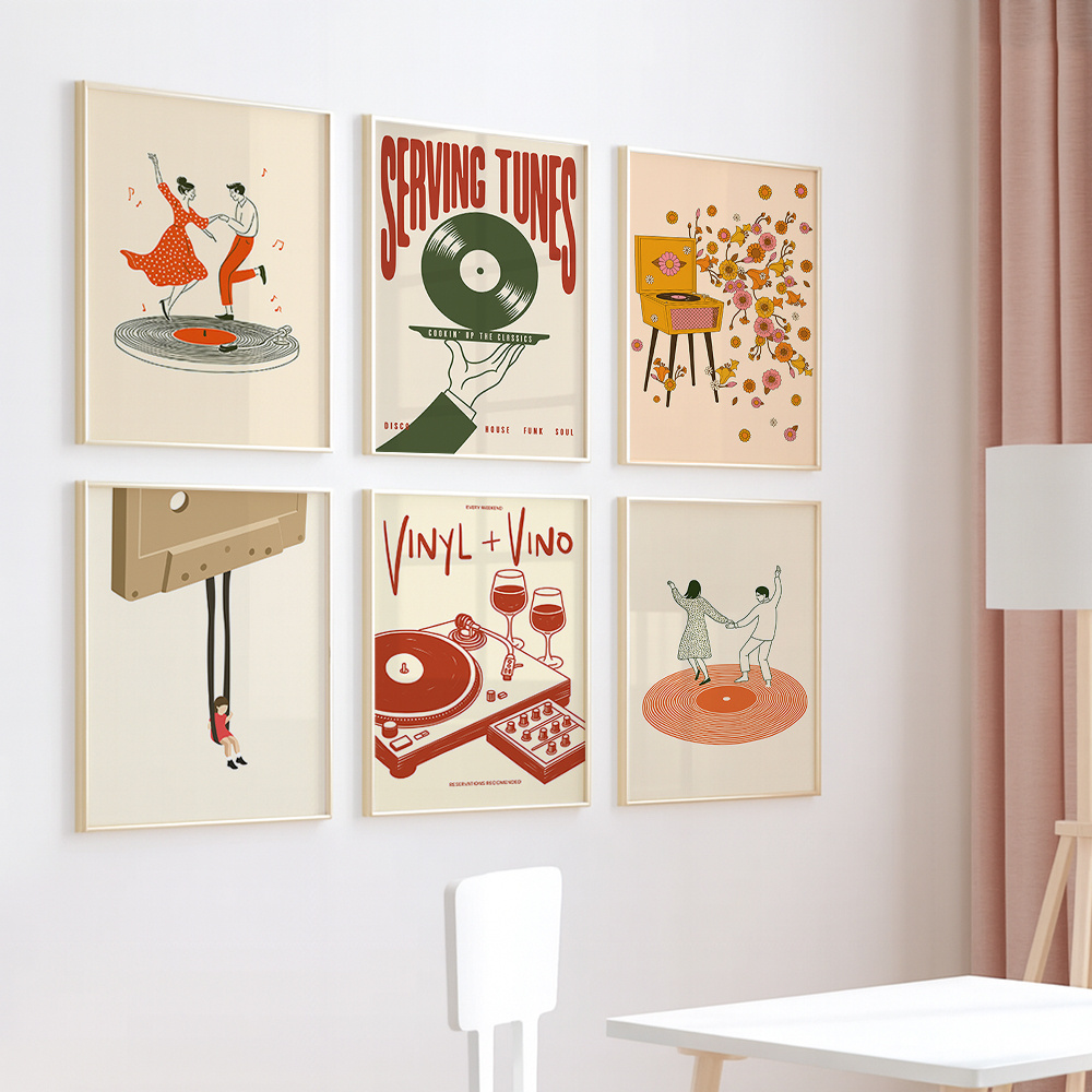 1pc Vintage Muziek Canvas Post - Home Office Or recensie en prijs