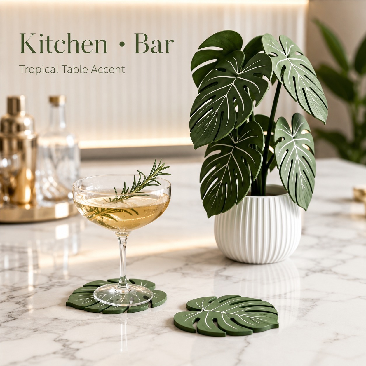 Monstera Plant Coasters 3D-gep - Home Office Layout recensie en prijs