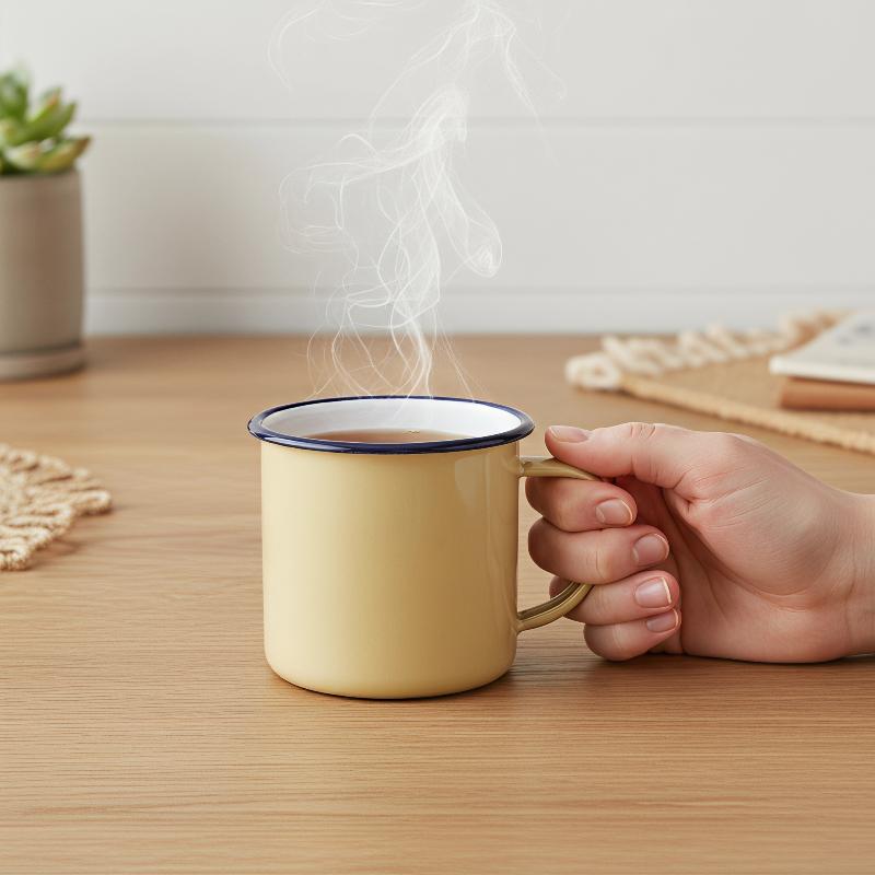 Duurzame emaille drinkbekers m - Home Office Logo recensie en prijs